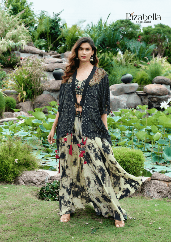 Boho Bandhani Ensemble - Black