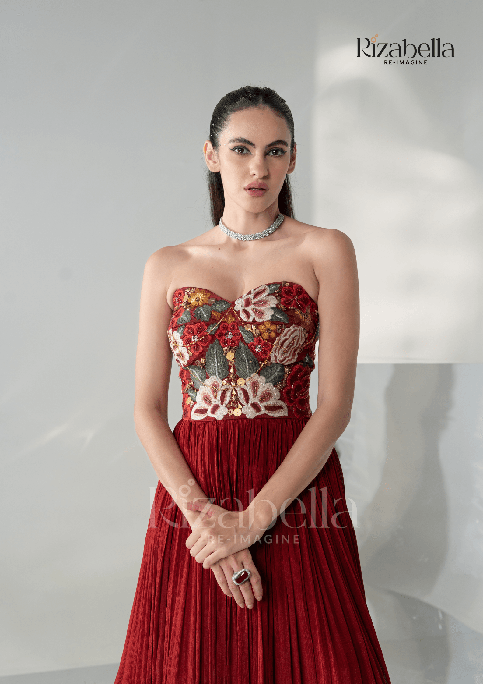 Rosabella Crimson Gown - Image 2