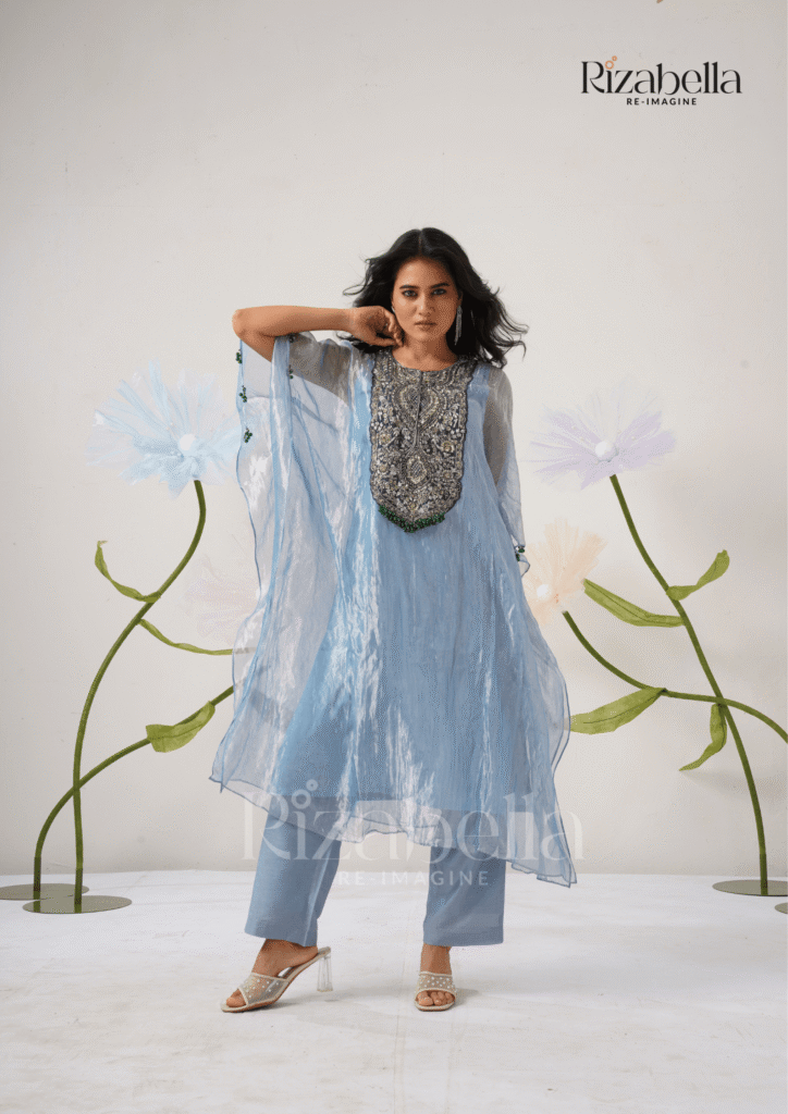 Ornate Azure Kaftan