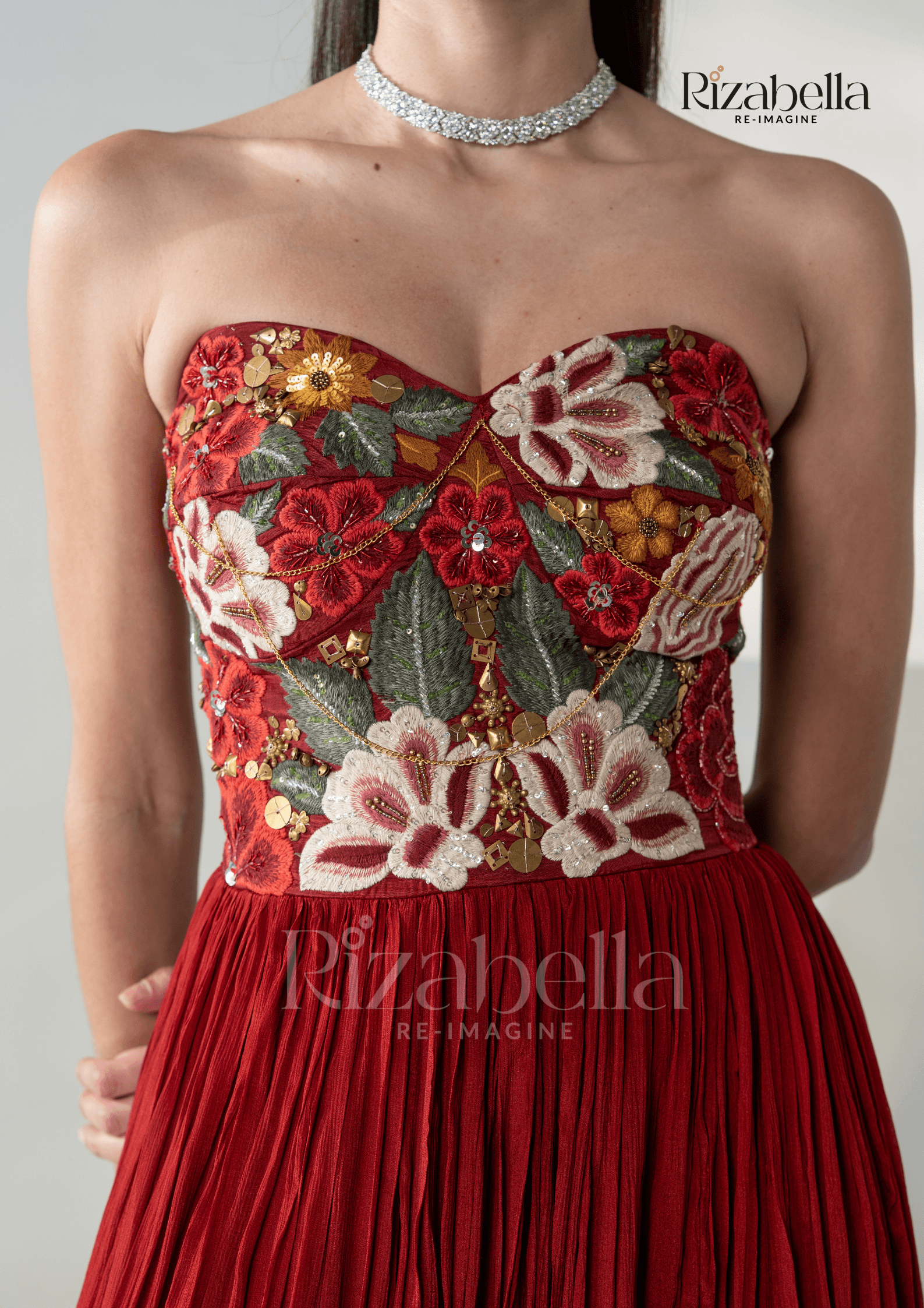Rosabella Crimson Gown - Image 3