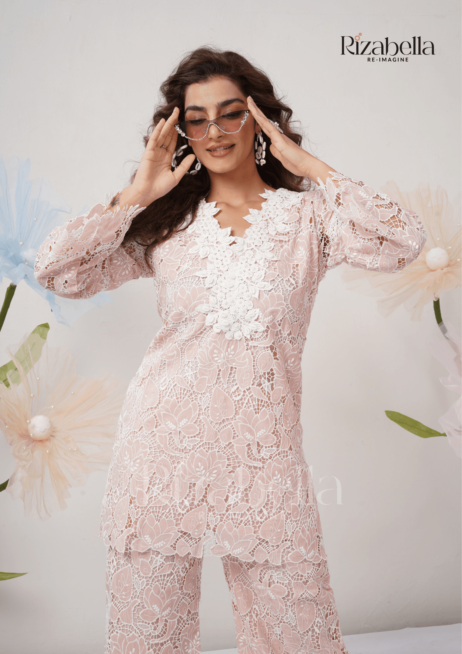 Floral Hakoba Straight Kurta Ensemble