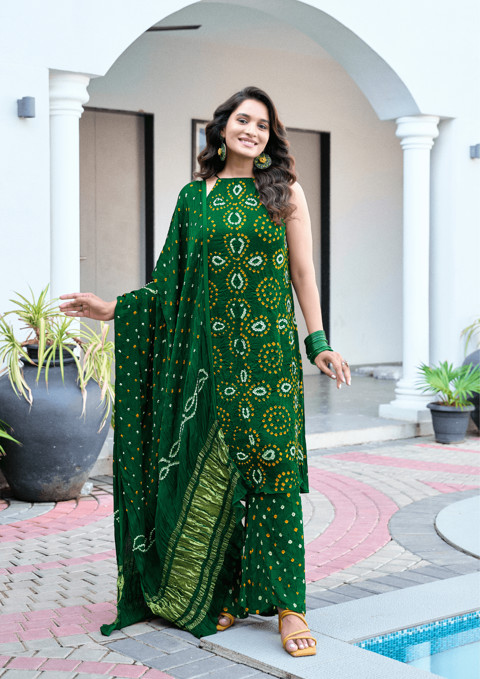 Bandhej Kurta Set - Image 5