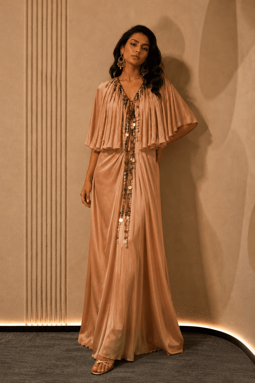 Nomad Luxe Cape Gown Brown - Image 2