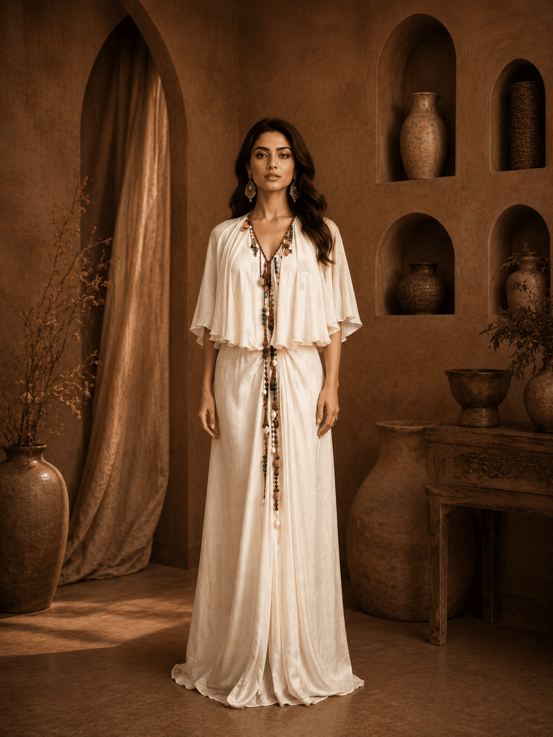 Nomad Luxe Cape Gown White - Image 3