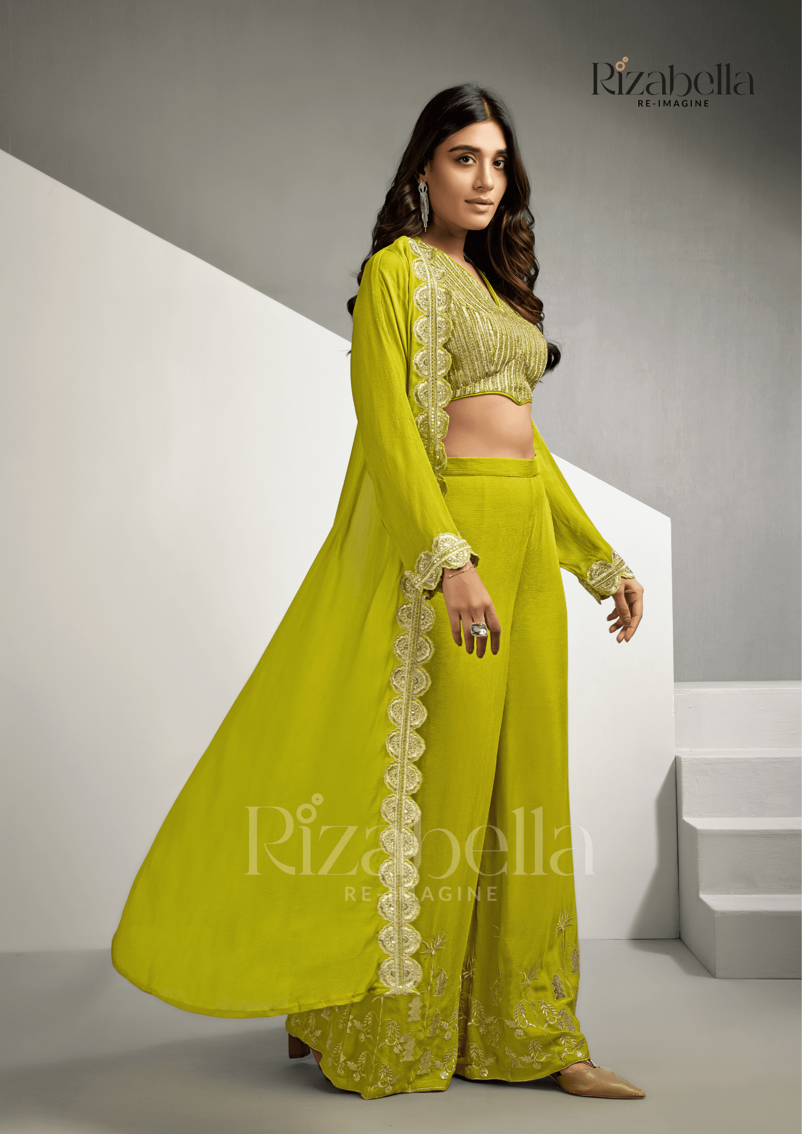 Signature Embroidered blouse & jacket set - Image 2