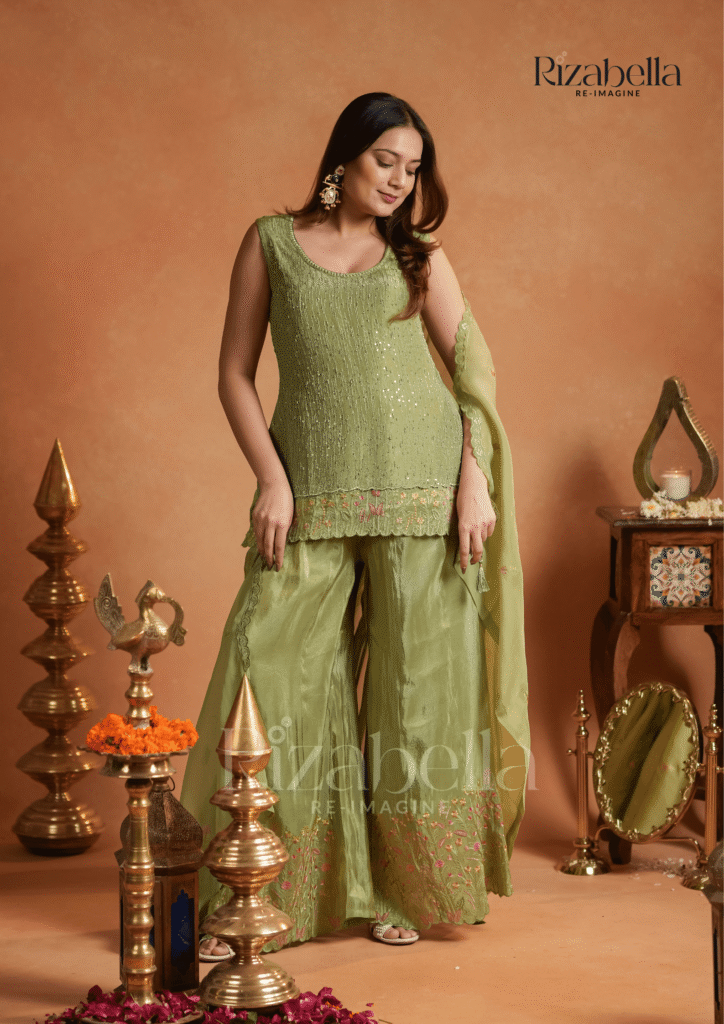 3 PCS short kurti dupatta Set