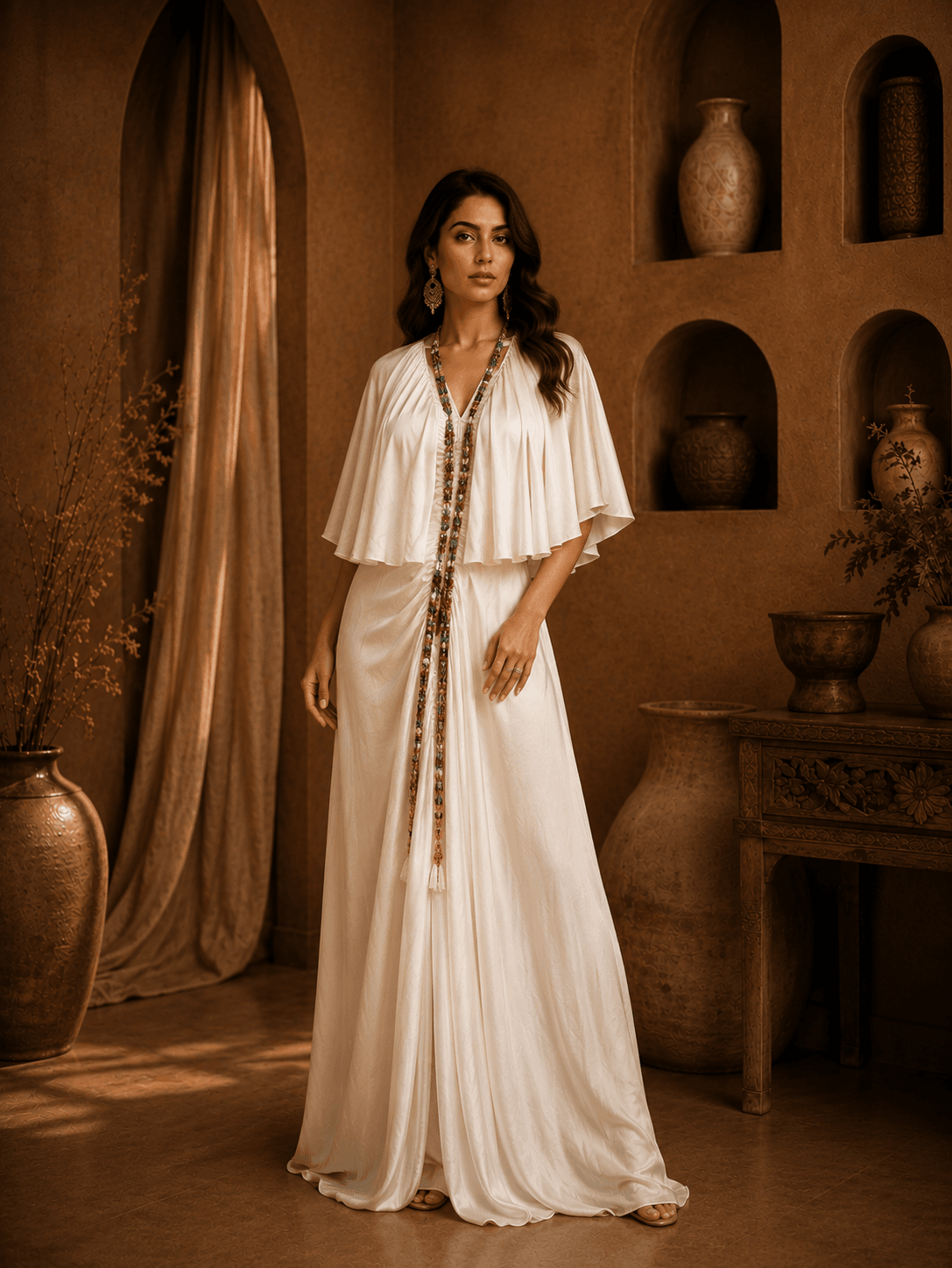 Nomad Luxe Cape Gown White - Image 6