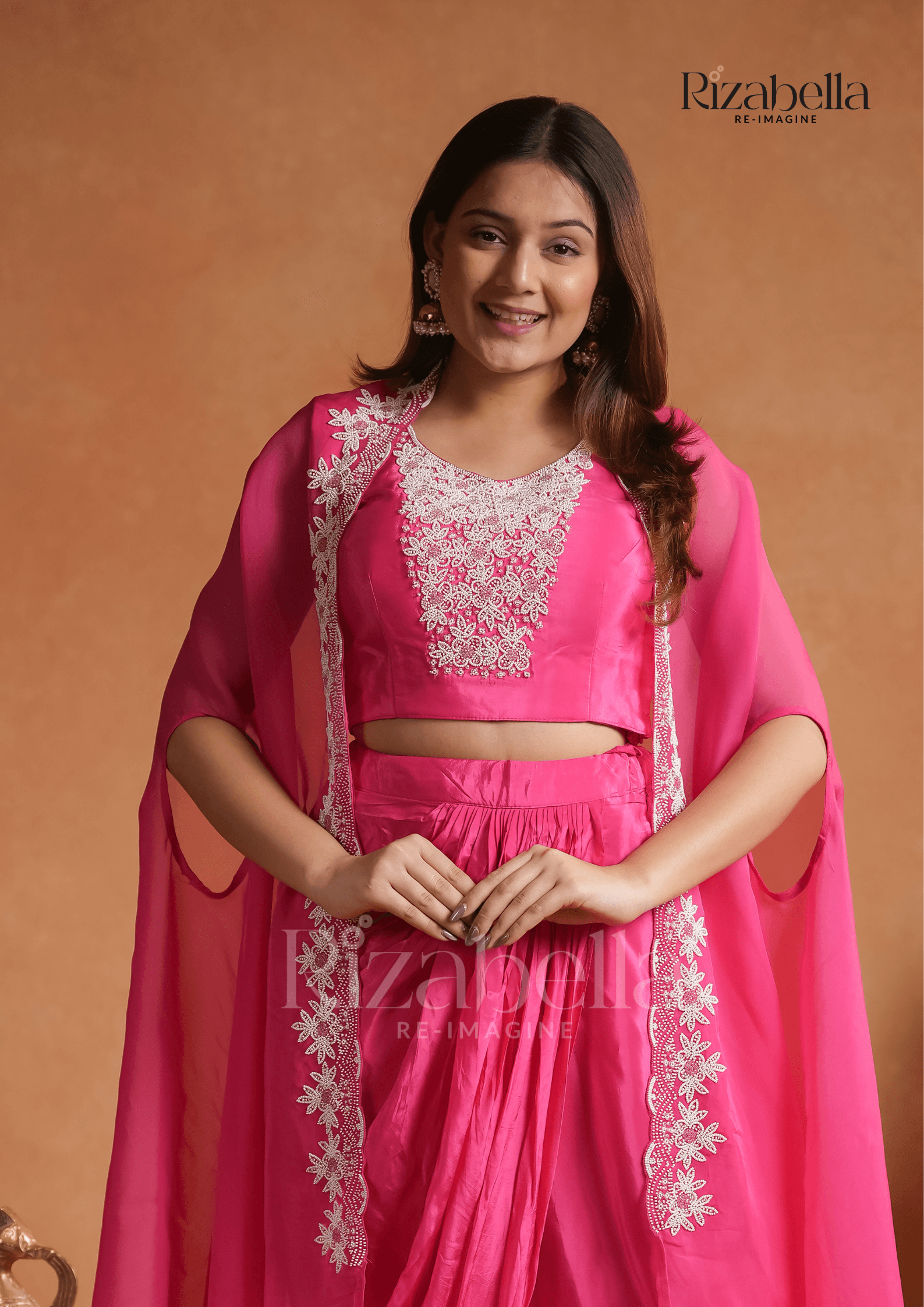 3 PCS dhoti style drape skirt - Image 4