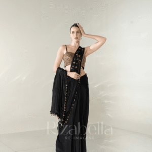 Ruby Noire Saree Set