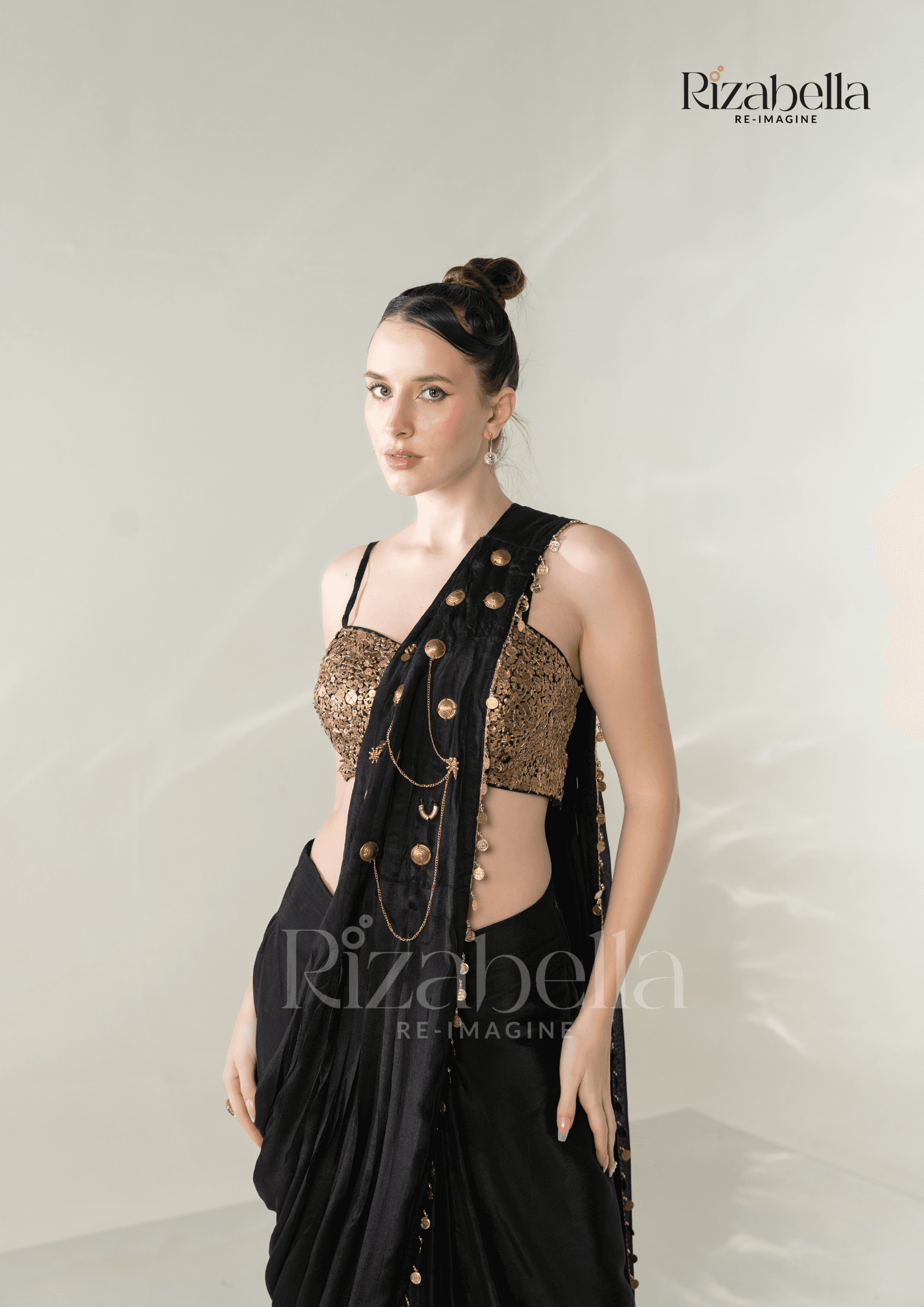 Ruby Noire Saree Set - Image 10