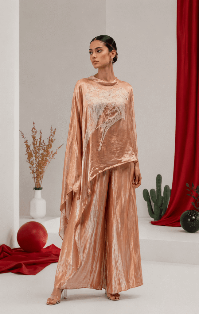 Desert Blush Peach Luxe Co-Ord Set