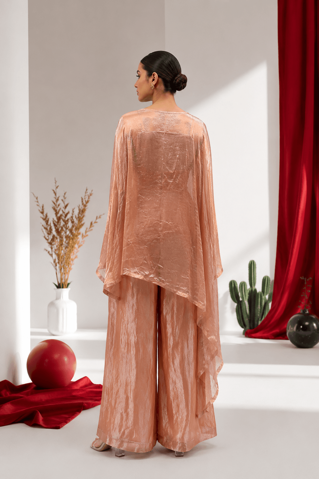 Desert Blush Peach Luxe Co-Ord Set - Image 3