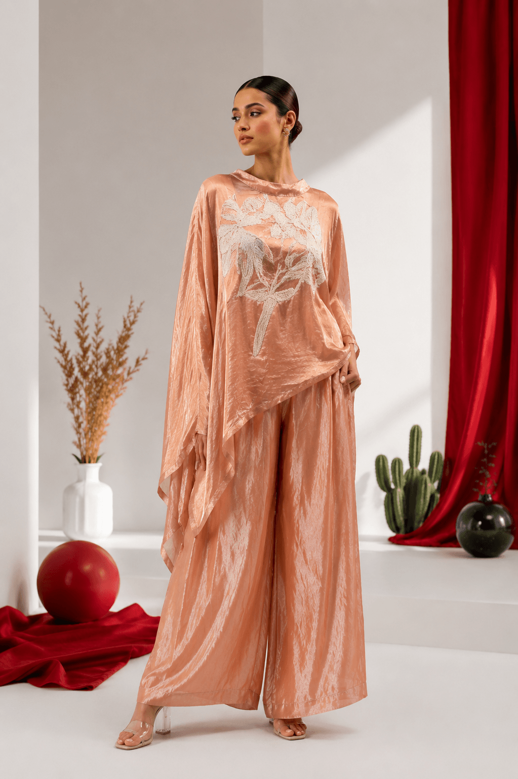 Desert Blush Peach Luxe Co-Ord Set - Image 4