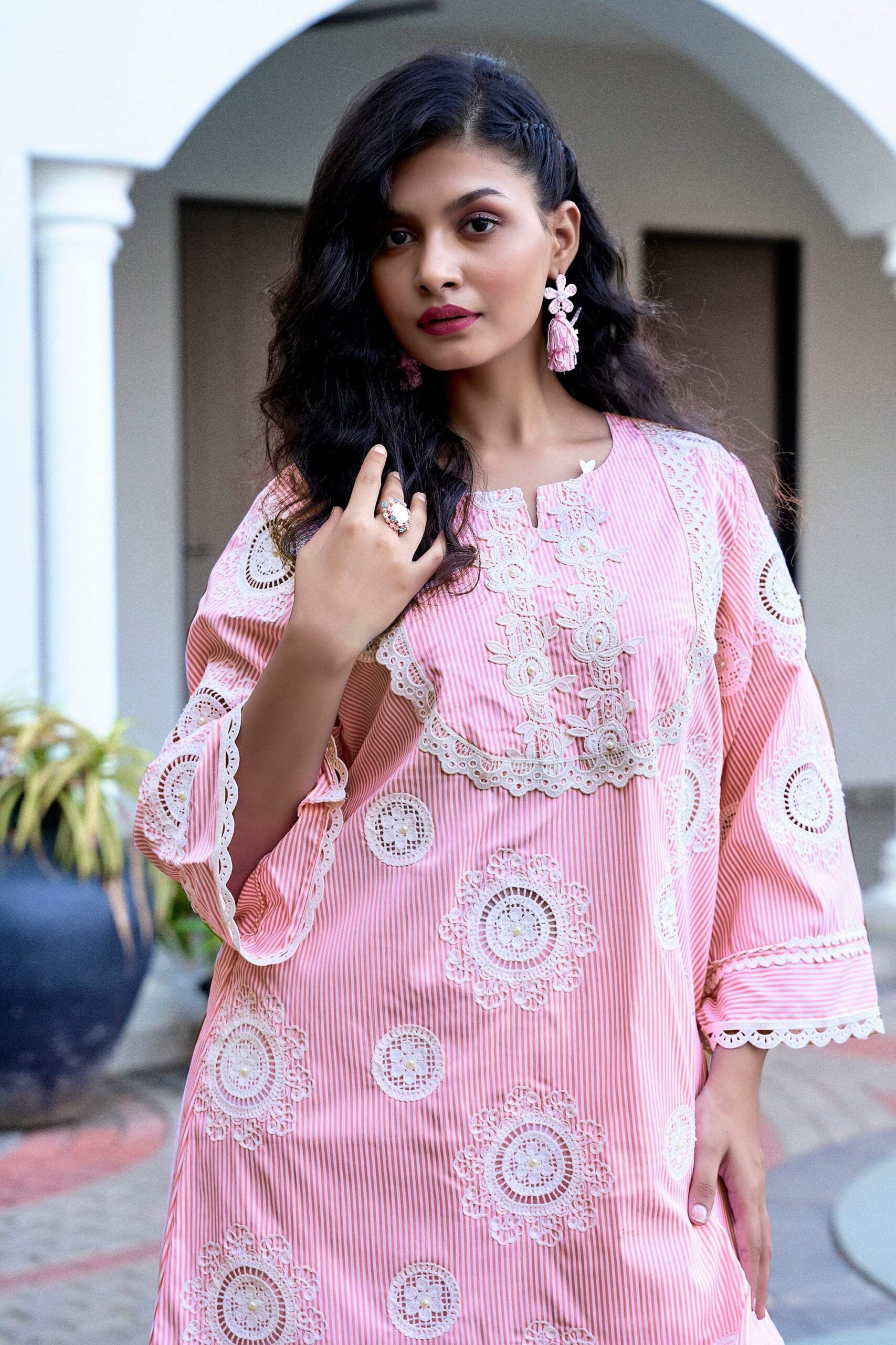 Candy Stripe Blossom Set - Pink - Image 4