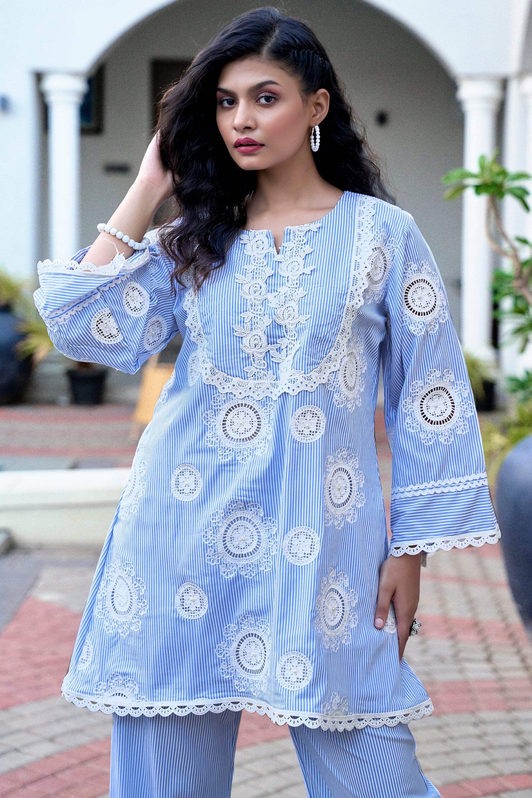 Candy Stripe Blossom Set - Blue - Image 6