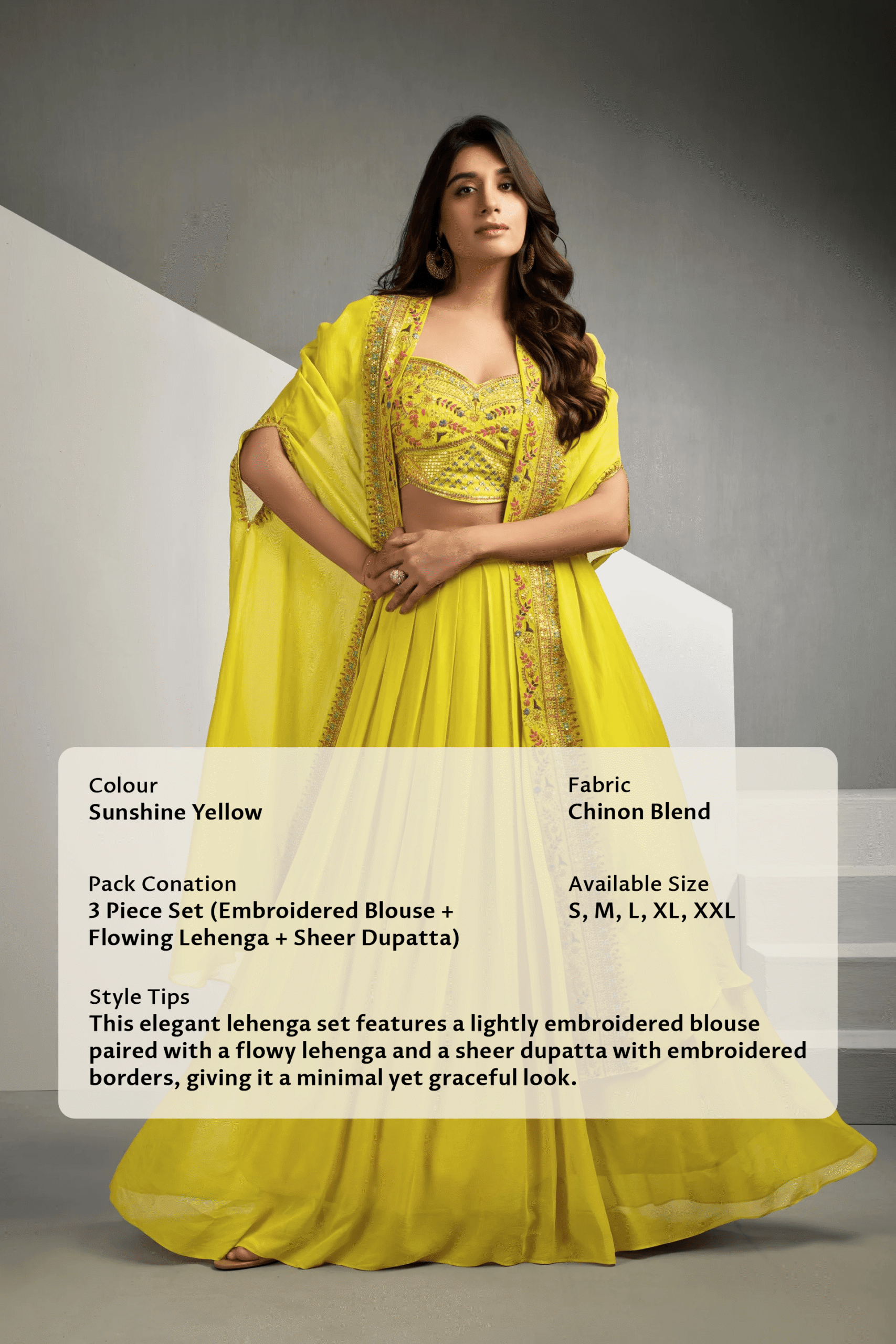 Sunshine Zest Lehenga Set - Image 6